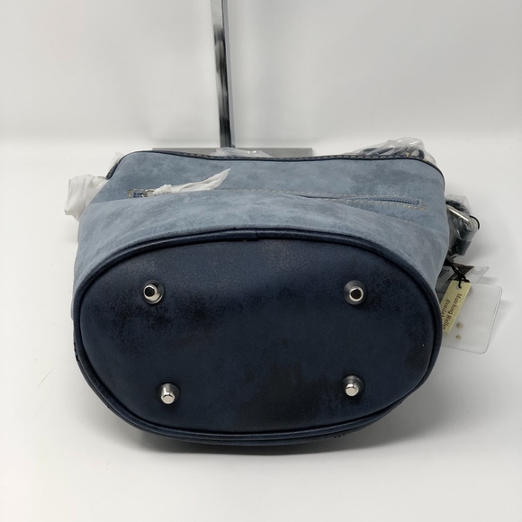Montana West Concho Bucket Shape Crossbody Blue - Picture 4 of 6